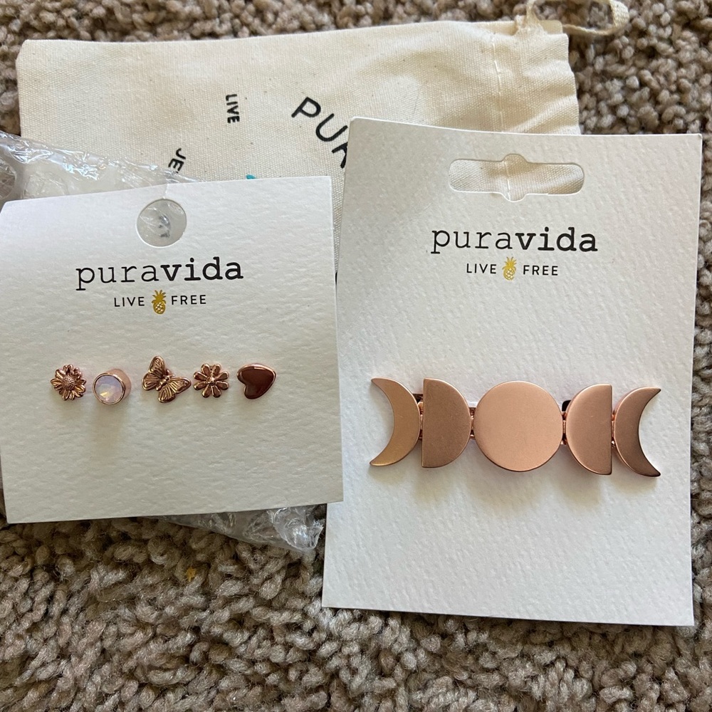New hair clip and earrings